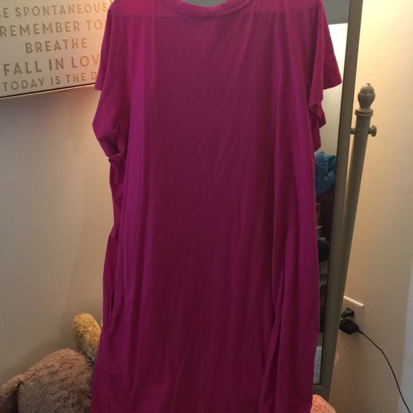 Hot pink summer shirt dress - Picture 4 of 4